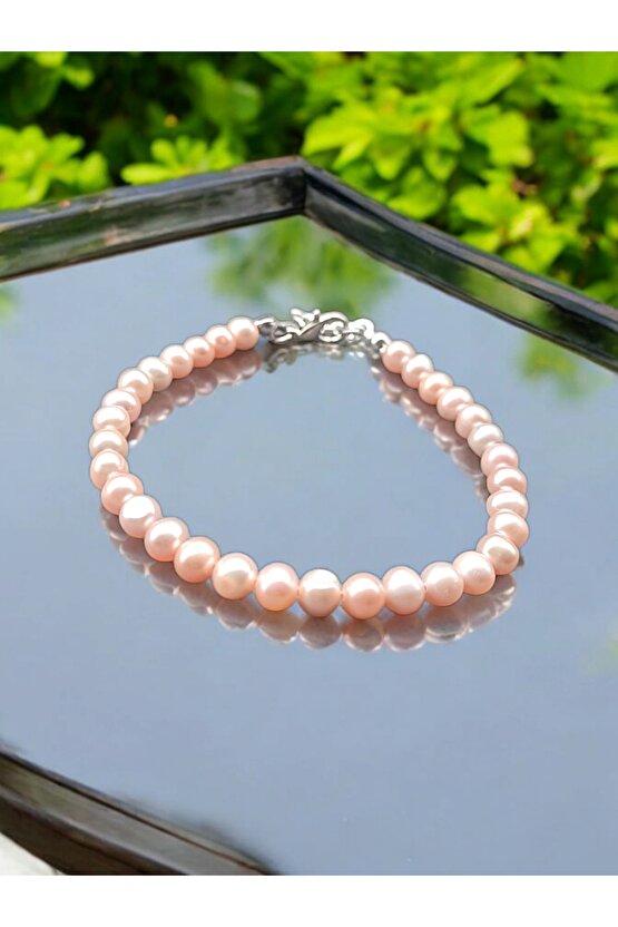 İnci Natural Pembe İnci Bileklik 67 mm