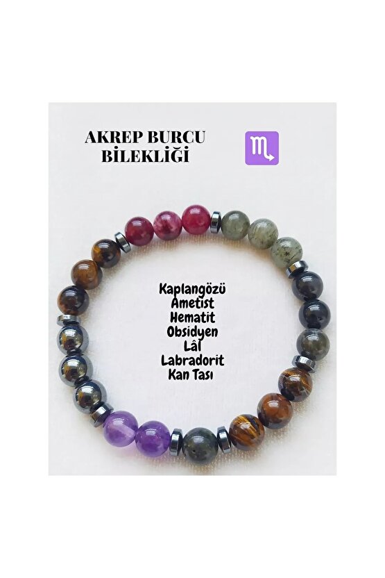 Akrep Burcu Doğaltaş Bileklik
