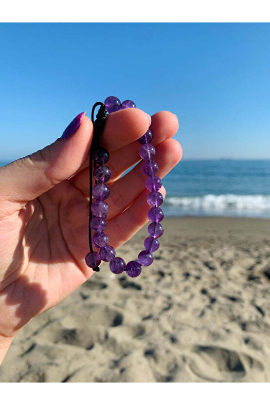 Ametist Doğaltaş Kadın ve Erkek Bileklik