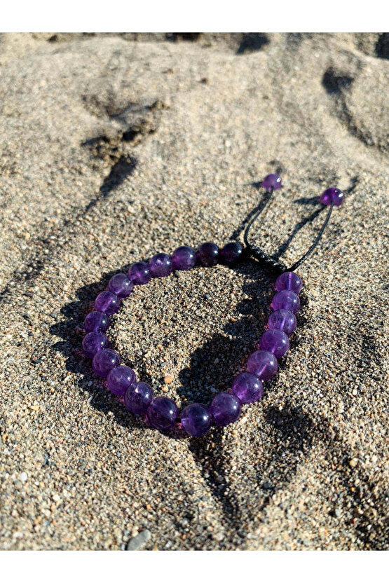 Ametist Doğaltaş Kadın ve Erkek Bileklik