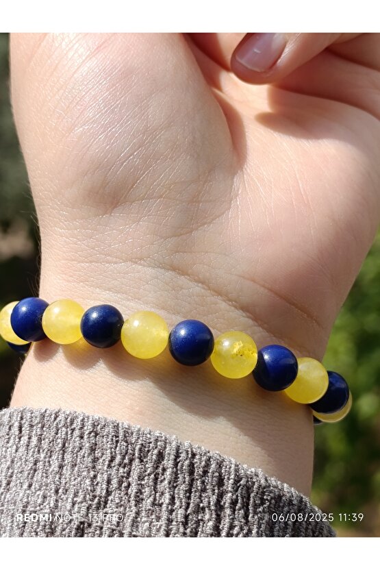 Fenerbahçe Doğaltaş Kuvars Taraftar Bilekliği Kadın ve Erkek