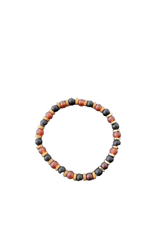 Yarı Yarıya Taşlıboncuklu Bileklik