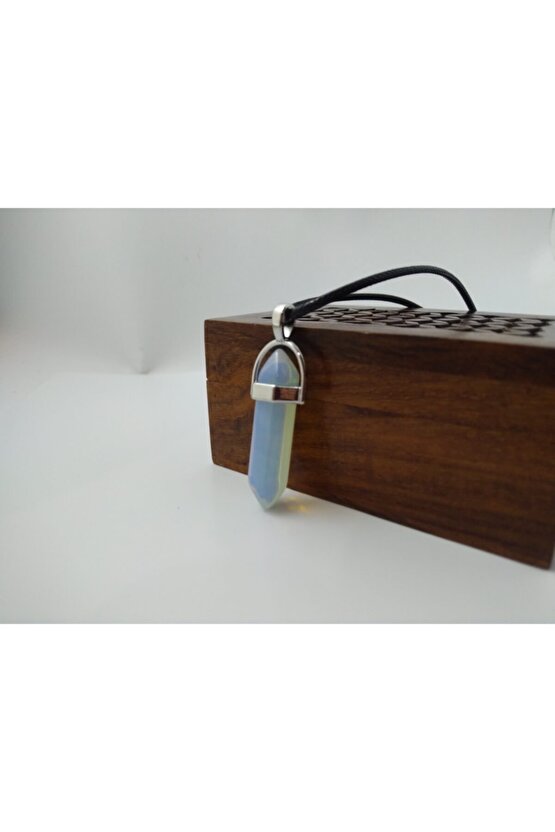 Opal Aytaşı Taşı Kolye Çivi Şeklinde Doğaltaş Kolye