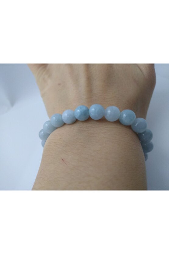 Akuamarin Taşı Bileklik  Doğaltaş Unisex Bileklik