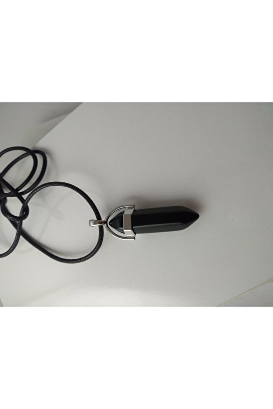 Oniks Taşı Kolye Çivi Şeklinde Doğaltaş Kolye