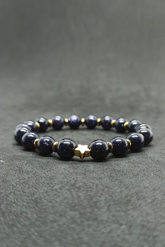 Yıldız Taşı Hematit Doğal Taş Kadın Bileklik Prof