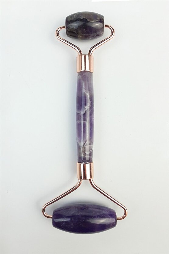 Ametist Çift Taraflı Doğal Taş Roller Masaj Aleti Helsinki