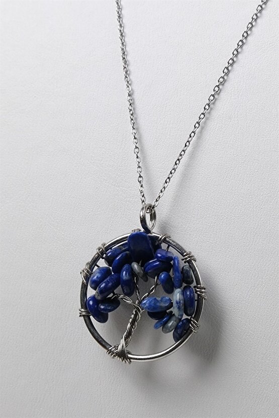 Lapis Lazuli Hayat Ağacı Doğal Taş Kolye Helsinki