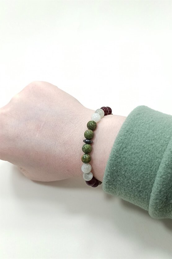 Anne Bilekliği Unakit Aytaşı Lal Yeşim Doğal Taş Bileklik Moskova