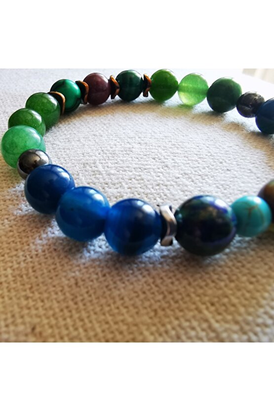 Boğa Burcu  Doğaltaş Bilekliği