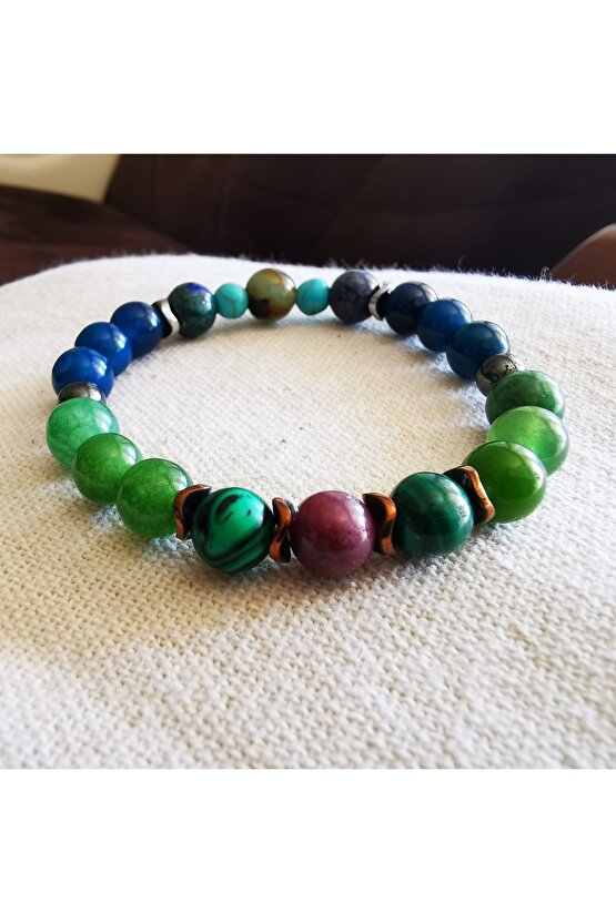 Boğa Burcu  Doğaltaş Bilekliği