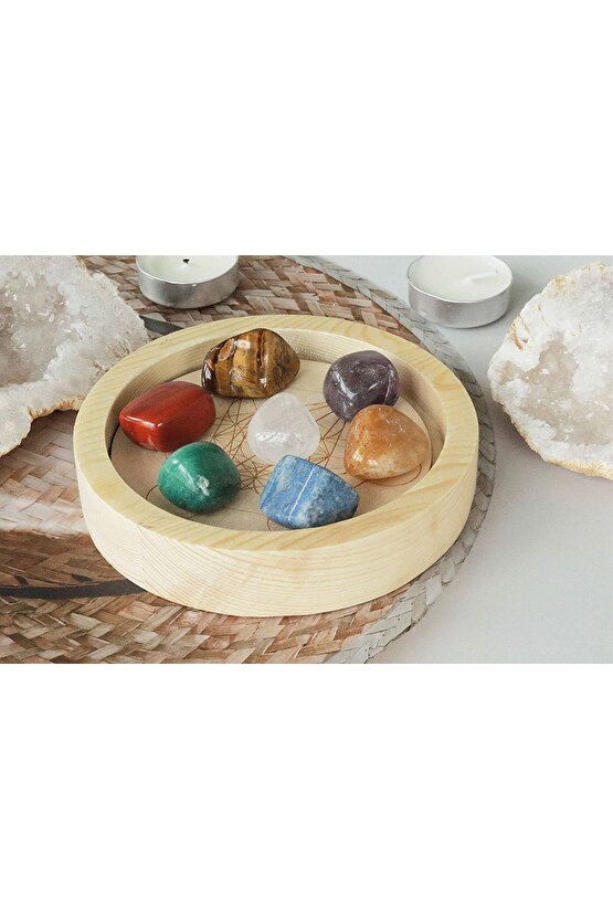 Doğaltaş Çakra Doğal Taş Tamburlanmış Parça 7’li