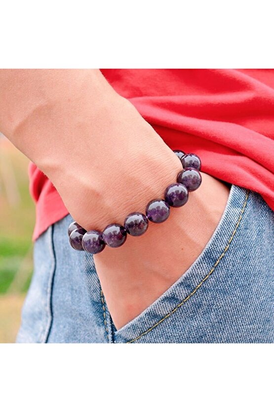 Ametist Doğaltaş Bilekliği