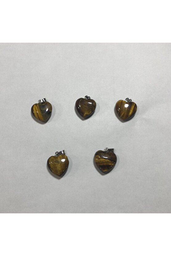 Mini Kalpli Kaplangözü Doğal Taş Kolye