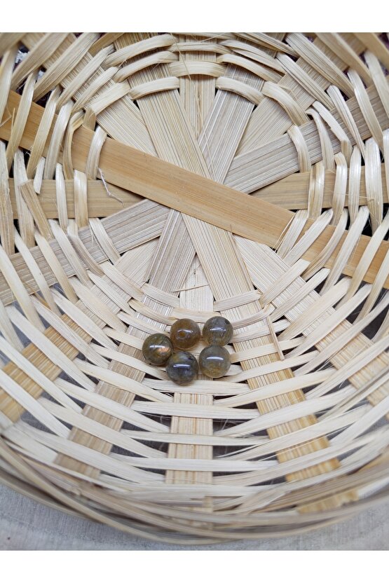 5 Adet Labradorit Doğal Taş Boncuk (8 Mm) (sertifikalı)