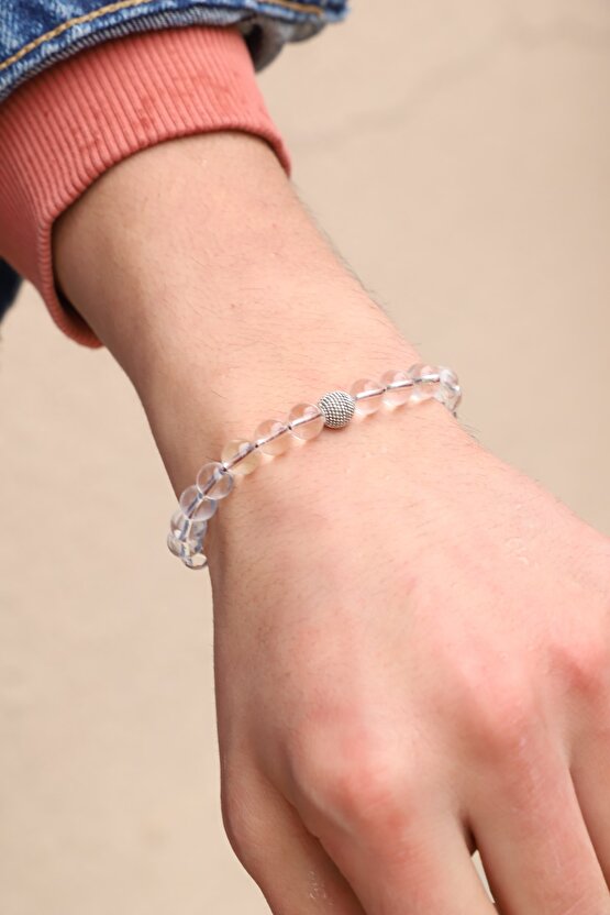 Kristal Kuvars Doğal Taşlı Bileklik