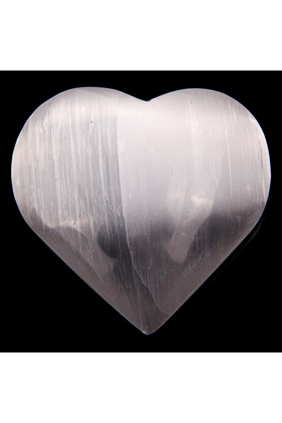 Selenit Kalp Doğal Taş - Masaj Taşı