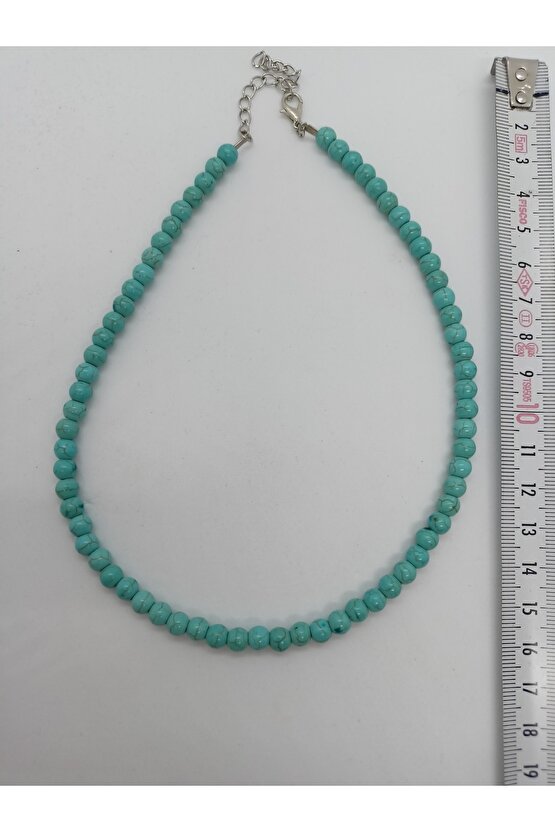 Turkuaz (firuze) Taşı Kolye  Doğaltaş Kolye