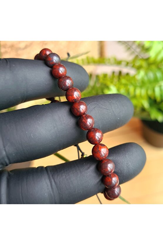 Kan Taşı Doğal Taş Bileklik (EL YAPIMI TASARIM ÜRÜNLER)