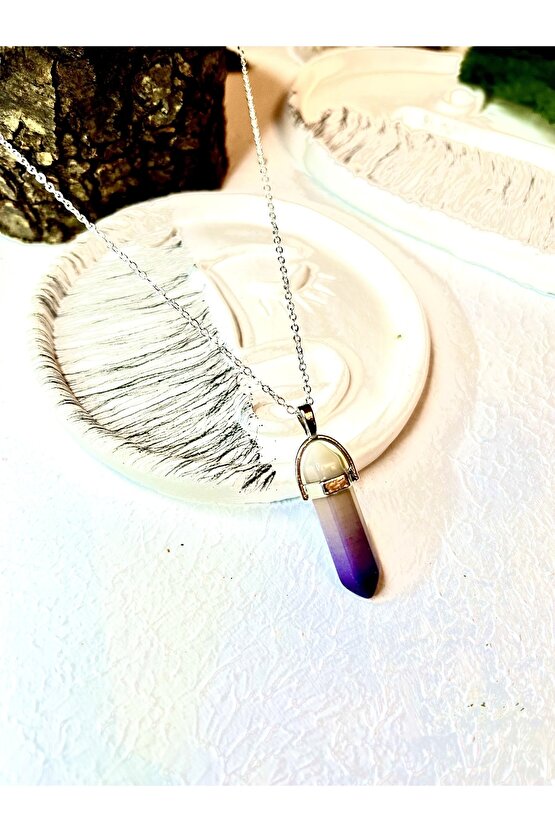 Ametist Taşı Çivi Kolye