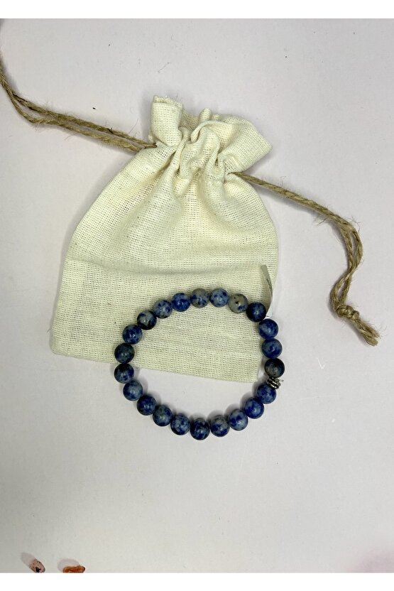 Sodalit Taşı Bileklik-%100 Orijinal Ve Sertifikalı