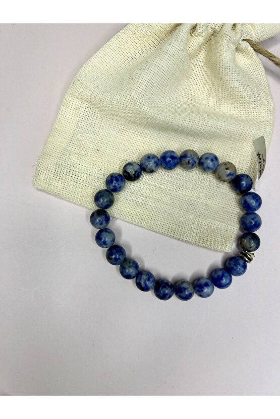 Sodalit Taşı Bileklik-%100 Orijinal Ve Sertifikalı