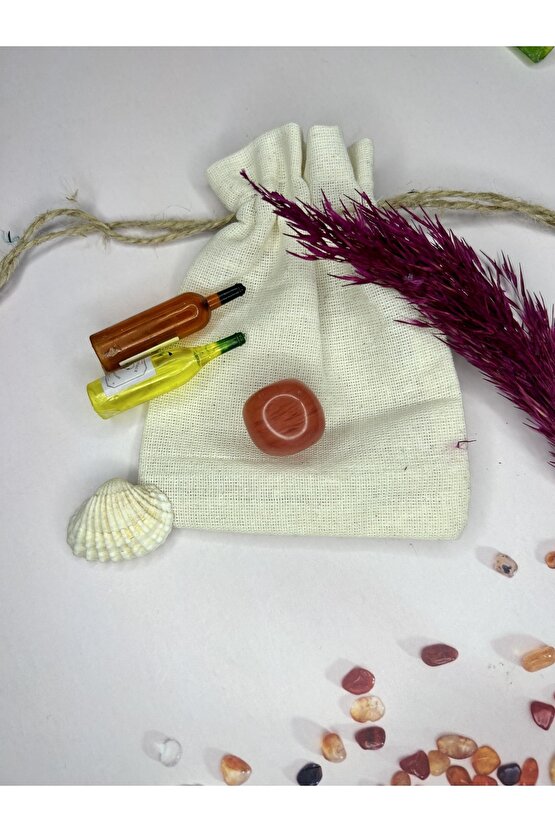 Turuncu Akik Doğal Taş-%100 Orijinal