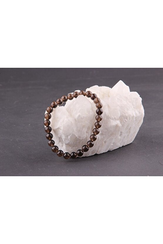 Doğal Kuvars Dumanlı Taşı Bileklik
