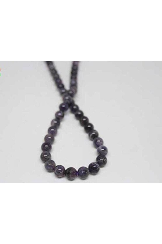 Ametist Taşı Koyu Renk Dizi 8mm