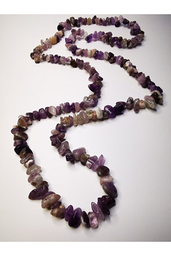 Ametist kırıktaş doğaltaş dizi kolye