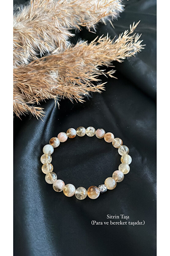 Aa Kalite Sitrin Doğal Taş Bileklik