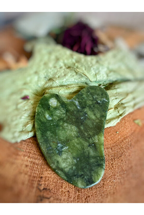 Kalp Guasha Yüz Masaj Aleti Doğal Taş YÜZ MASAJ