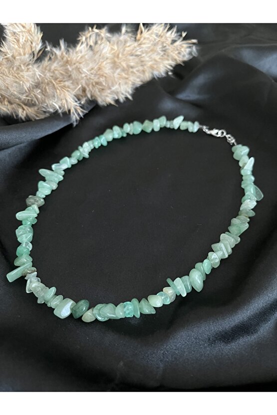 Aventurin Kırık Doğal Taş Kolye