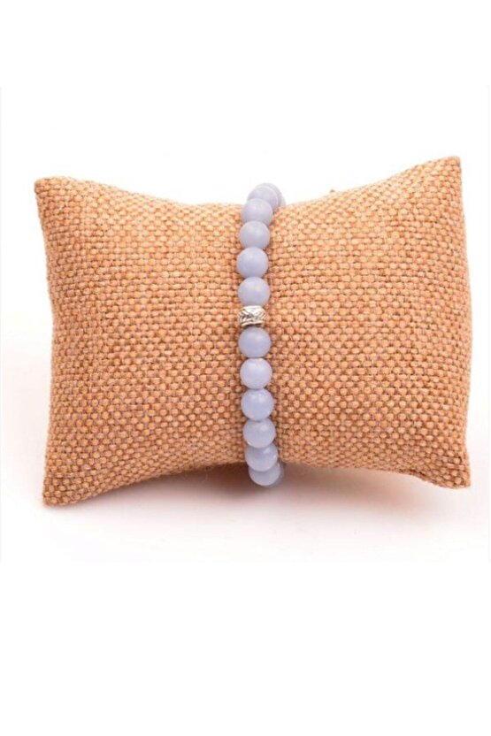 Anjelit (MELEK) Doğal Taş Bileklik 6mm