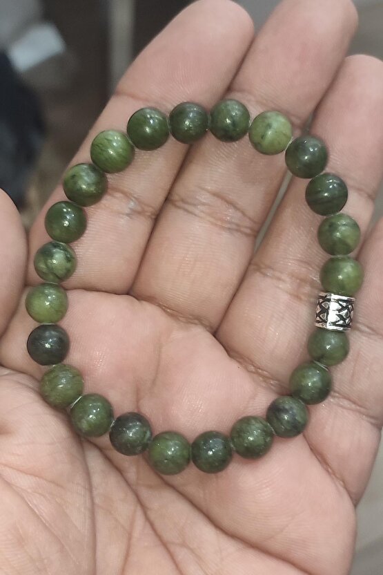 Yeşil Jasper Taşı Natural 8 mm Doğaltaş Bileklik