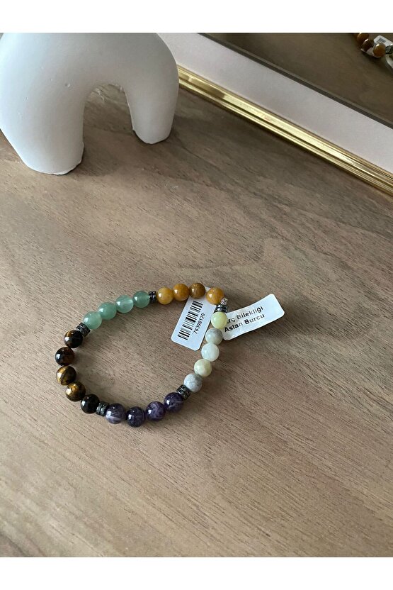 DOĞAL TAŞLI ASLAN BURCU BİLEKLİK