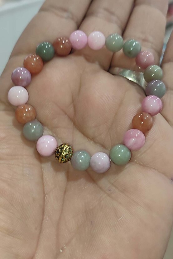 Morganit Taşı 8 mm Natural Doğaltaş Bileklik