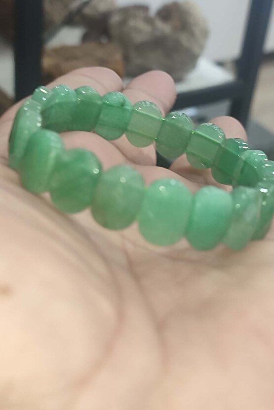 Aventurin Taşı Faset Kesim Natural Doğaltaş Bileklik