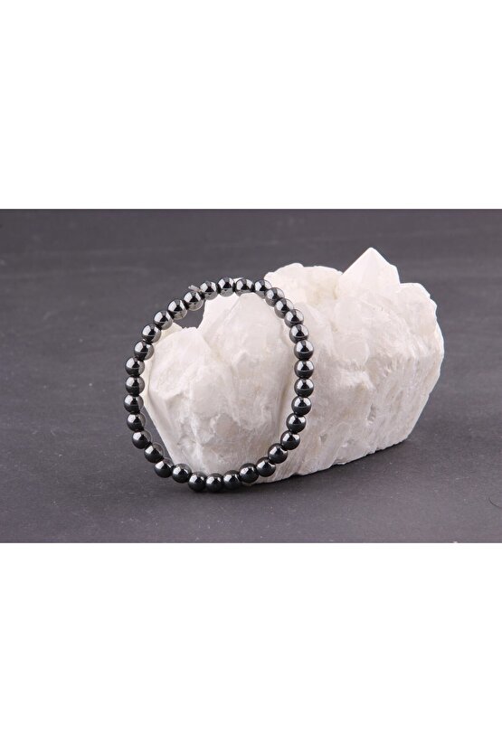Hematit Doğal Taş Bileklik 6 mm