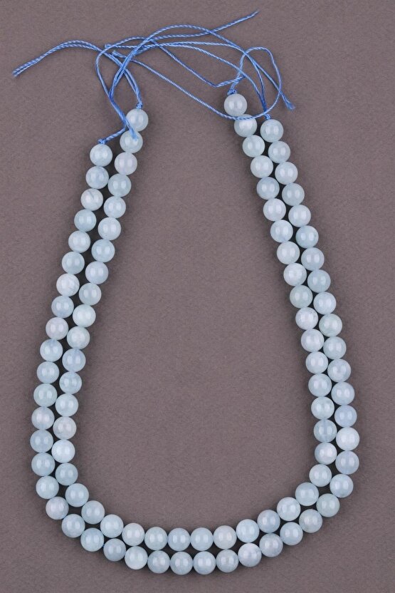 Akuamarin ( A Kalite ) Doğal Taş Dizi 8 Mm Küre Kesim