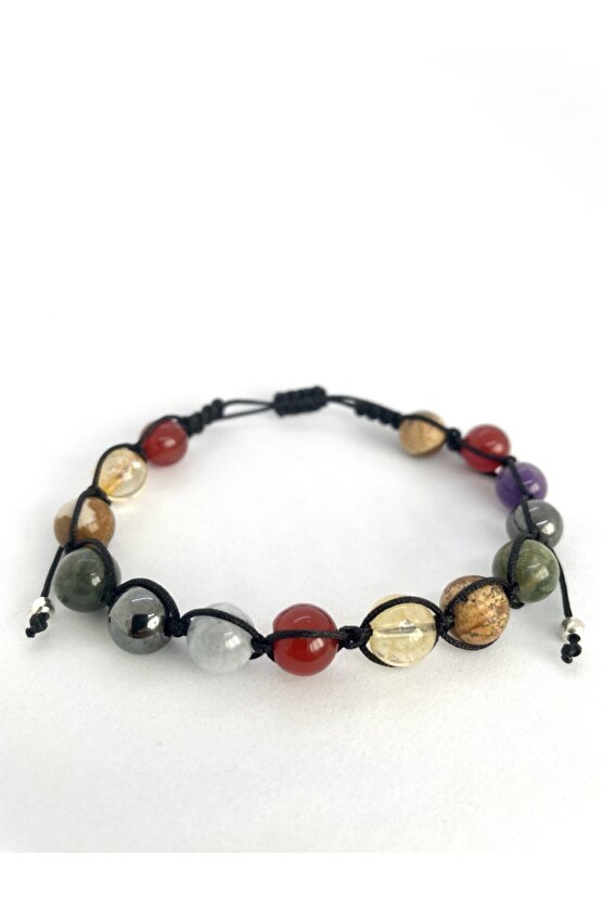 Koç Burcu Doğaltaş Makrome Bileklik