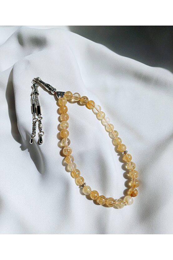 Rutilli Kuvars Doğal Taş Tespih