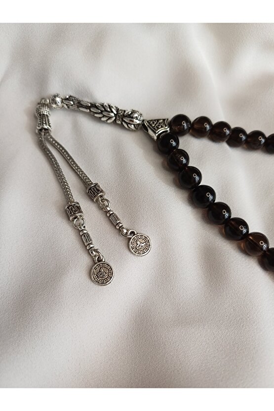 DUMANLI KUVARS DOĞAL TAŞ TESPİH