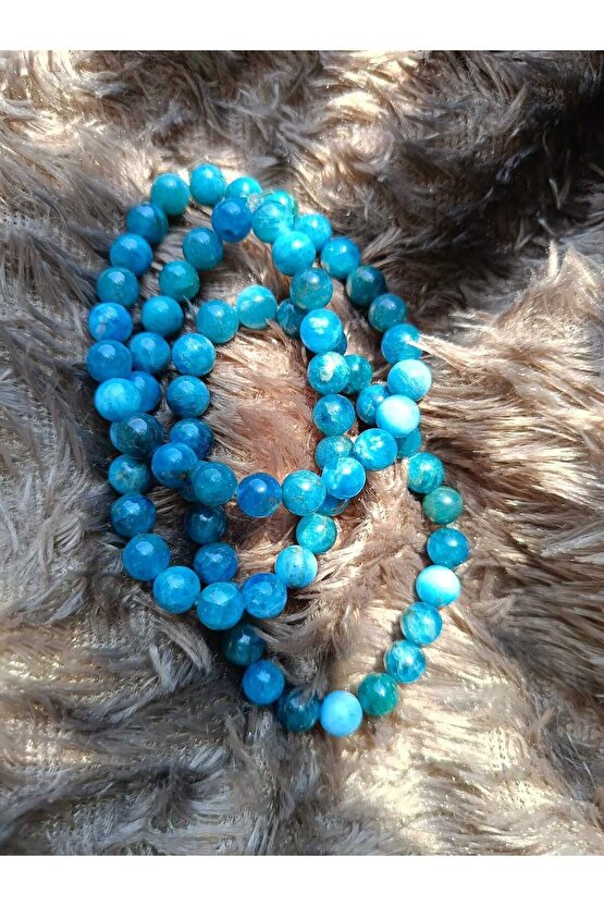 Markasına Benzetme Apatit Taşı Doğal Taş Renklendirilmiş Bileklik