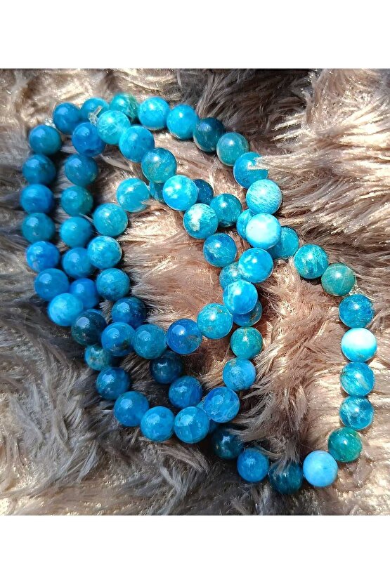 Markasına Benzetme Apatit Taşı Doğal Taş Renklendirilmiş Bileklik