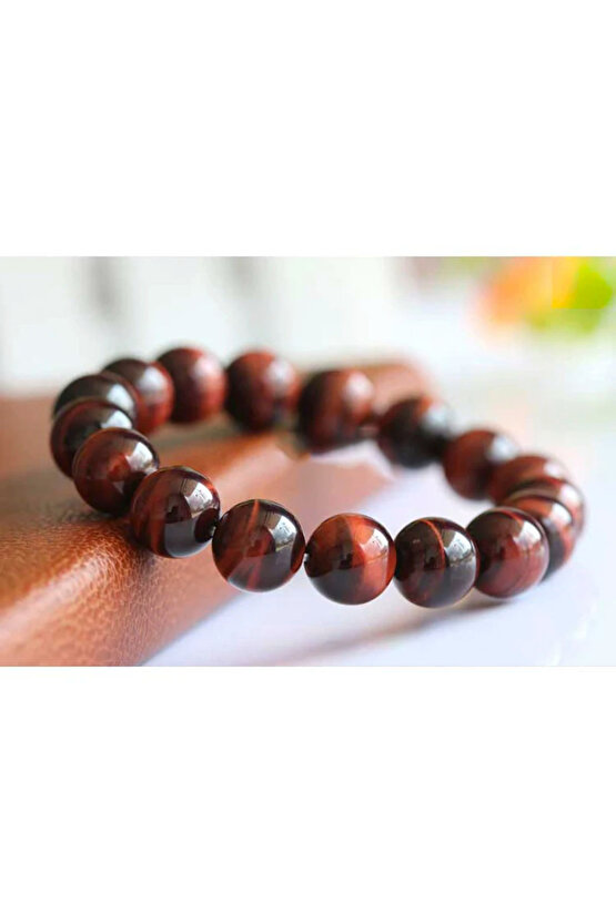 Sertifikalı Kızıl Kaplan Gözü Taşı Bileklik