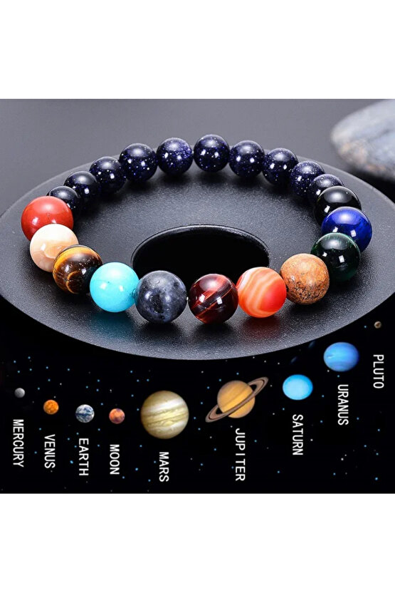 GEZEGEN ENERJİLERİNİ DENGELEYİCİ  DOĞALTAŞ BİLEKLİK YOGA MEDİTASYON  BİLEKLİK