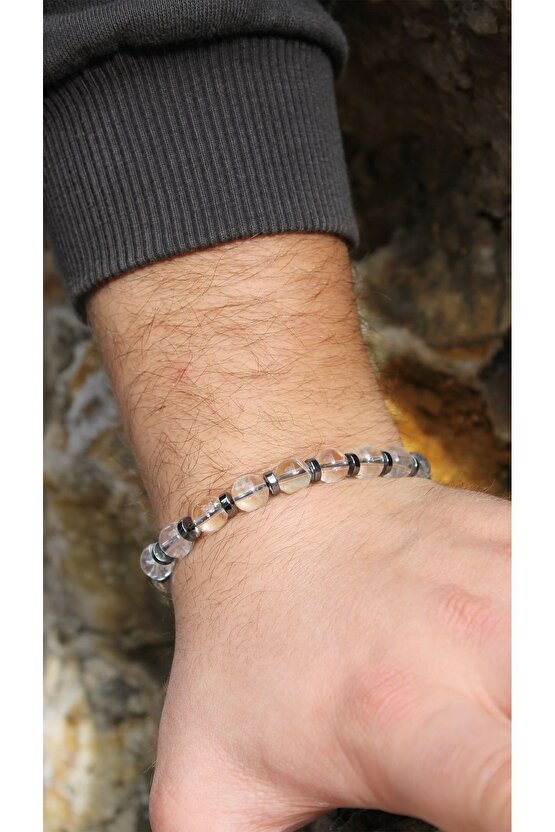 Kristal Kuvars Doğaltaş Bileklik