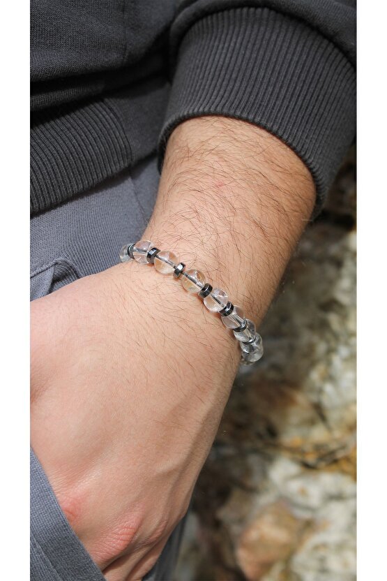 Kristal Kuvars Doğaltaş Bileklik