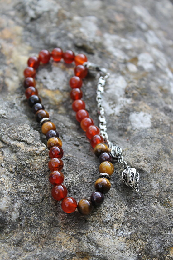 Aslan Burcu Tesbih Gümüş Kaplama Püskül